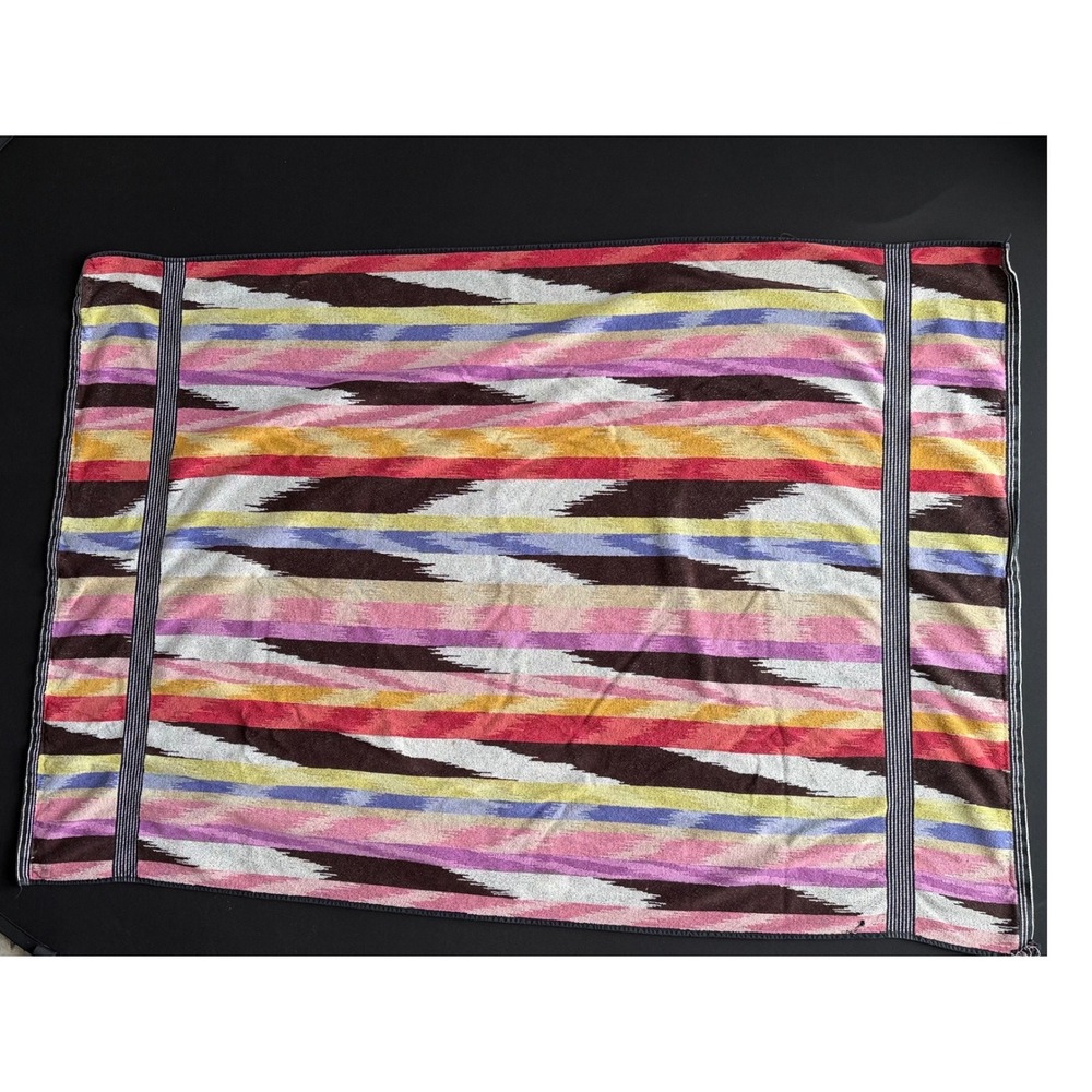 Missoni Home Bath Towel 37x54 Multicolor Yari Ikat Zigzag Cotton Design Italy‎